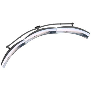 Imagem de WALI Suporte de parede de monitor triplo para telas de 32 polegadas, cada braço comporta até 9 kg. Suporte de parede curvado com inclinação giratória com furos de montagem 75 x 75/100 x 100 mm