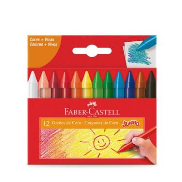 Imagem de Giz de cera Jumbo 12 cores Faber-Castell
