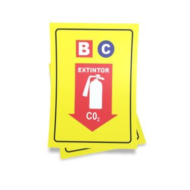 Imagem de Kit 3 Placas sinalização 15x21cm EM PVC PL(116) Tema: Extintor - Sem M