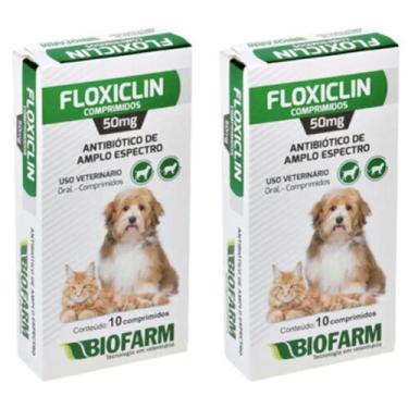 Imagem de Kit 2 Floxiclin 50 MG - Para Cachorro e Gato - Biofarm