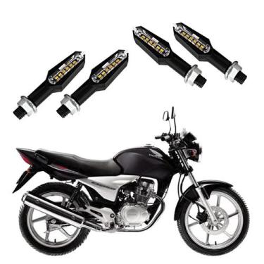 Imagem de KIT 4 Setas Esportiva Pisca de Led Modelo P29 Para Moto Honda CG 150 S