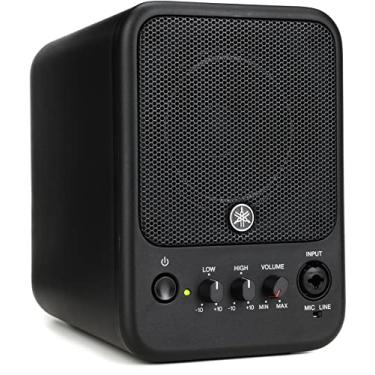 Imagem de Yamaha Alto-falante para monitor alimentado Ms101-4, monitor de estúdio de 30 watts com woofer de 4 polegadas, tweeter de 2,5 cm e equalizador de 2 bandas, auxiliar