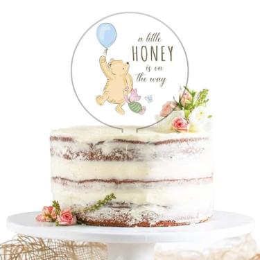 Imagem de Classic Winnie Cake Topper, The Pooh Baby Shower Decor,Party Decorations, The Pooh Cake Topper Acrylic for Baby Shower, Winnie Babies Gender Reveal Birthday Party Decoration Centerpieces