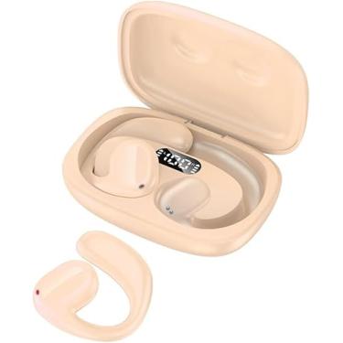 Imagem de Bluetooth 5.3 Fone De Ouvido Pendurado Orelha Display Digital Fone De Ouvido Esportivo Ipx5 Cancelamento De Ruído à Prova D'água, Microfone De Controle De Toque Fone De Ouvido, Yellow