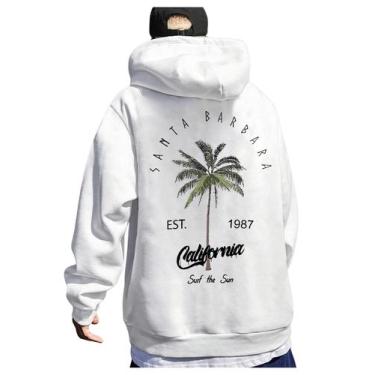 Imagem de Moletom masculino com estampa gráfica de letras SOLY HUX, branco