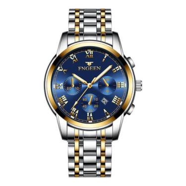 Imagem de Relógio Glow-in-the-Dark Calendar Business Steel Strap Men - J-One