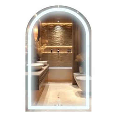 Imagem de Espelho Arco Meio Corpo Led Branco Touch 50x70cm Lapidado - Ravima, Br