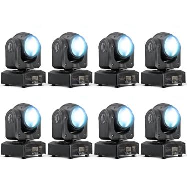 Imagem de 80W RGBW 4 EM 1 Moving Head Light, LED Stage Light Effect Lighting DMX Sound Mode para casamento Natal Aniversário DJ Disco KTV Bar Event Party Show - 8 Pacotes