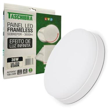 Imagem de Painel Plafon Redondo Sobrepor 36w Borda Infinita 6500K - TASCHIBRA