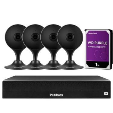 Imagem de Kit 4 Câmeras Inteligentes iMX C Wi Fi Full HD NVR 4 Canais HD 1TB Pur