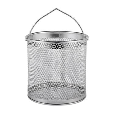 Imagem de SiaBiced Cesta de Fritura de aço Inoxidável com Alça, Escorredor de Macarrão Fácil de Limpar, Escorredor de Macarrão, Pote de óleo, Cesta de Macarrão, 12cmx12cm