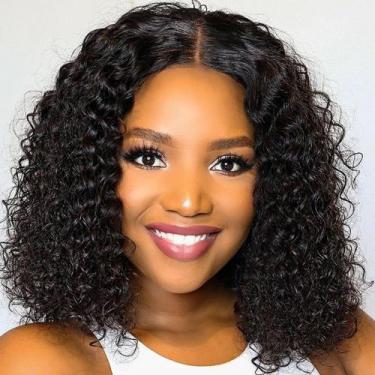 Imagem de Peruca OnePart Deep Wave Bob 35 cm 180% de densidade preta natural