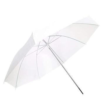 Imagem de Sombrinha Difusora Branca - 100cm para flash e estúdio fotográfico