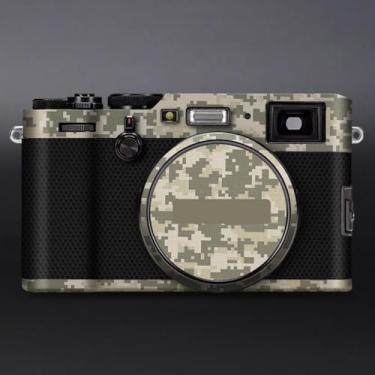 Imagem de X100F Película de câmera antiarranhões para FujiFilm X 100F Película protetora de vinil revestimento acessórios de fotografia adesivo X-100F (Digital Camo Desert)