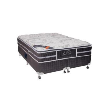 Imagem de Cama Box King Castor Super Luxo Latex Slx One Face 193x203x57 + Box Ca