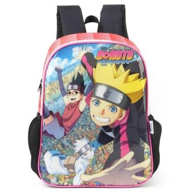 Imagem de Mochila De Costas Escolar Boruto Meninos Luxcel, Vermelho