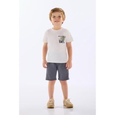 Imagem de Conjunto Infantil Camiseta e Bermuda Up Baby, Bege, 10