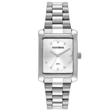 Imagem de Relogio Mondaine Feminino Ref: 32480l0mvne2 Retangular Prateado