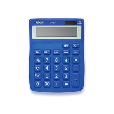 Imagem de Calculadora De Mesa 4125 Azul 12 Dígitos Função Correção GPM Erase