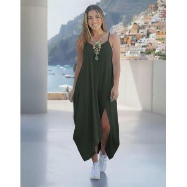 Imagem de vestido transpassado - neide moda, Verde militar, G 44-46