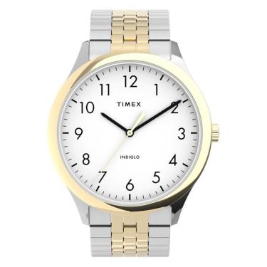 Imagem de Relógio Timex Easy Reader® Prata e Dourado TW2U40000-Masculino