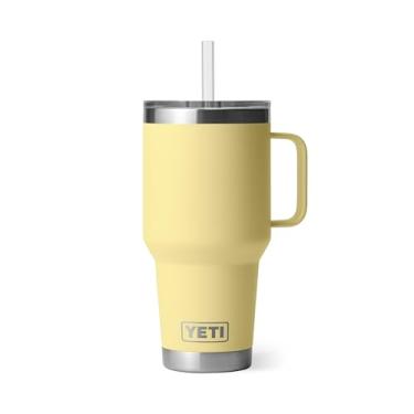 Imagem de Caneca de canudo YETI Rambler de 1000 ml, com isolamento a vácuo, aço inoxidável, amarelo Daybreak