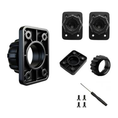 Imagem de 4 peças de porca de aperto com 4 parafusos de botão de substituição soquete de montagem de junta esférica de 17 mm para suporte de telefone de tela Carplay monitor de câmera de backup GPS carro