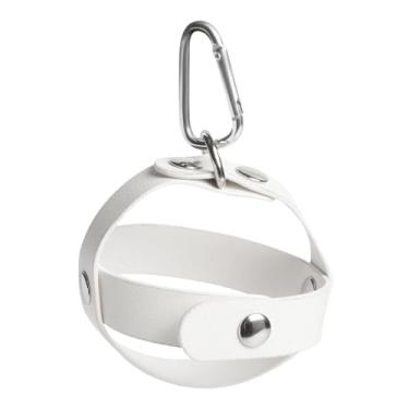 Imagem de MFMEXUL Suporte para bolas de brinquedo para cachorro, capa de beisebol, suporte para bolas de tênis, transportador de brinquedos para viagens ao ar livre, Branco