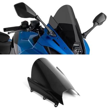Imagem de Wialnumt Spoiler de para-brisa dianteiro de motocicleta defletores de vento acessórios de acrílico para Suzuki GSX-8R GSX 8R GSX8R 2024 2025 (preto)