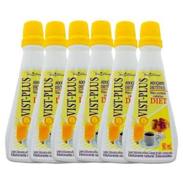 Imagem de KIT 6 Adoçante Dietético Vist Plus Diet Amarelo 90Ml - Vitalab
