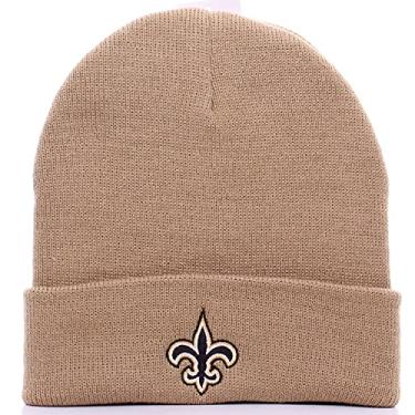 Imagem de New Orleans Saints Gorro infantil com punho dourado - Boné de malha juvenil NFL