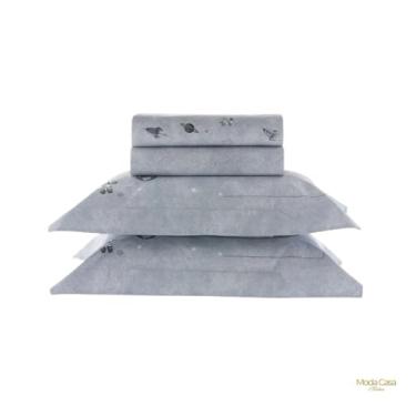 Imagem de Jogo de Cama Solteiro 200 Fios Kacyumara 03 Peças Vida Bela Apollo