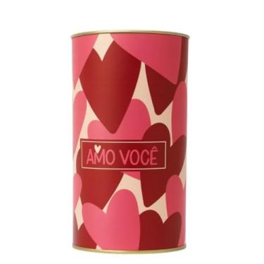 Imagem de Lata Para Ovo De Páscoa Rígida 350G Amo Você Embalagem para Ovo Design Moderno CL