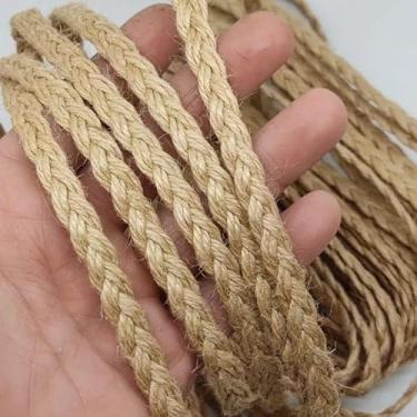 Imagem de Corda de Sisal, Corda Ou Barbante Ou Trança de Fio de Rami Juta Sisal, 7mm 10 Metros Artesanato