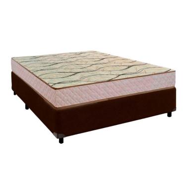 Imagem de Cama + Box Marrom E Colchão D33 Casal - Maxsono Paropas