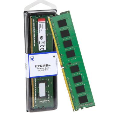 Imagem de Memória RAM Desktop Kingston DDR4 4 GB 2400 MHz – KCP424NS6/4, 1,2 V, CL17 (PC4-19200)