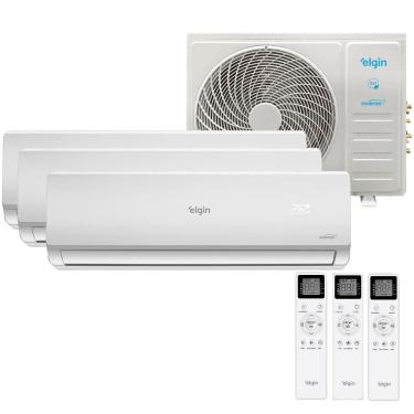 Imagem de Ar Condicionado Tri Split Elgin Inverter 27000 BTUs 2X9000 e 1X12000 Quente e Frio 220V MTQE27C2CB