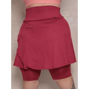 Imagem de Bermuda transpassada plus size M ao G3 academia moda modesta evangélic