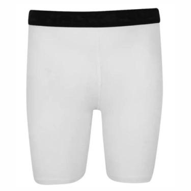 Imagem de Bermuda térmica masculina penalty flat x shorts proteção uv, M, Branco