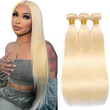 Imagem de Pacotes de cabelo YOUNGHANN Brazilian 613 Honey Blonde Straight