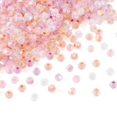 Imagem de 405 contas de vidro bicone para fabricação de joias 3,5 x 4,5 mm contas soltas de cristal facetado folheado a arco-íris para pulseira faça você mesmo, colar, pulseira, chaveiro, artesanato, salmão