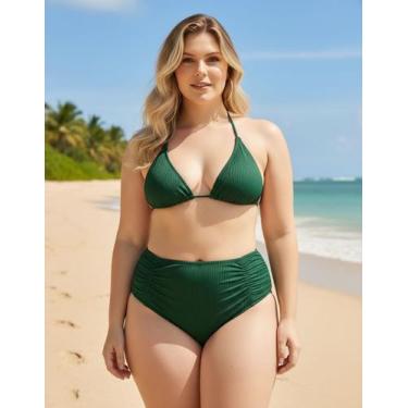 Imagem de Biquíni Cortininha Borboleta Calcinha Cintura Alta Conforto - Sussurro