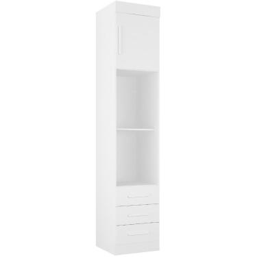 Imagem de Guarda Roupa Modulado Individual Orion Branco 1 Porta 3 Gavetas Leifer Móveis
