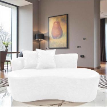 Imagem de Namoradeira Sofá Feijão Hana Orgânica material sintético Branco - Mazz