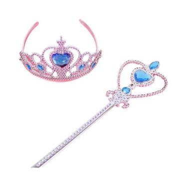 Imagem de Acessórios De Cosplay Da Princesa Frozen Anna Elsa Coroa Varinha Colar