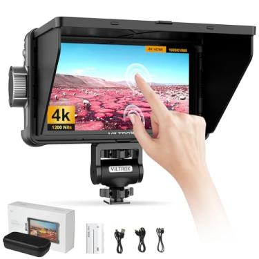 Imagem de VILTROX Monitor de campo de câmera DC 550 de 5,5 polegadas para DSLR, tela sensível ao toque 4K com guarda-sol, monitores de vídeo para Sony, Canon, Nikon, 3D Lut HDR 4K, entrada e saída Hdmi