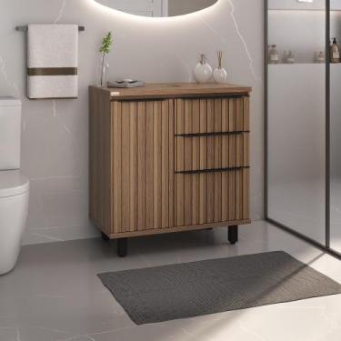 Imagem de Gabinete Cecília 80 com Pés - Fabribam, Nogal