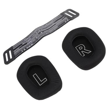 Imagem de Goshyda Protetores de Ouvido e Faixa de Cabeça de Substituição para Fone de Ouvido Sem Fio G733 e Fone de Ouvido para Jogos Com Fio G335, Almofadas e Faixa de Cabeça (Preta)