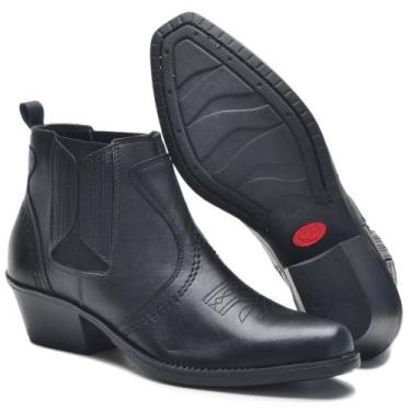 Imagem de V03CLA Bota Masculina em couro nobre country forrada preto - CLACLE, P