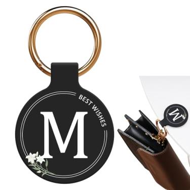 Imagem de Suporte magnético para bolsa com letra A-Z com design floral elegante para mulheres adequado para tampos de mesa, moldura de dobradiça de porta de parede de metal, carrinho de compras, exiba sua